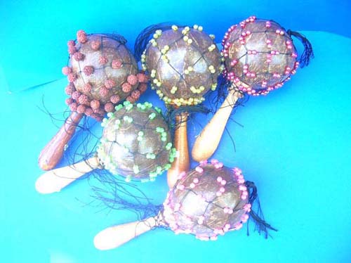  Coconut Maracas Shakers, maracas beads coconut