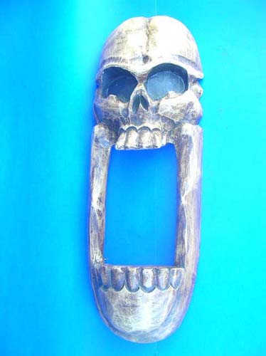  skull mirror wood bali