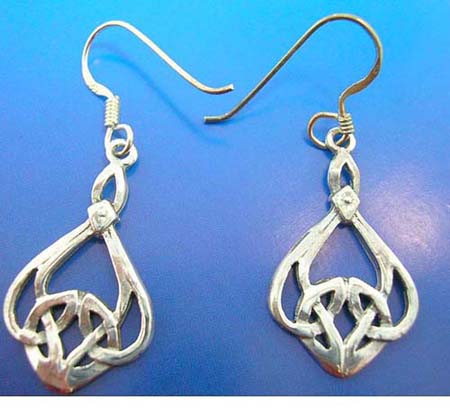celtic silver earring