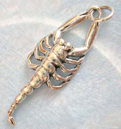  925.. sterling silver pendant with scorpio