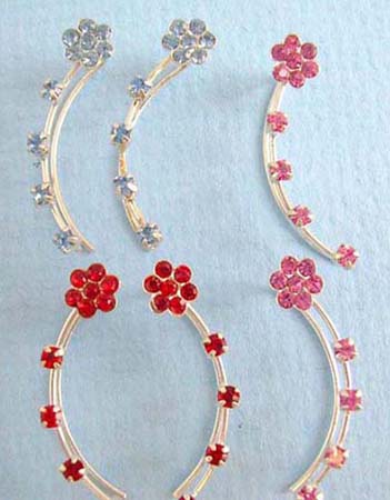  cubic zirconia sterling silver vine earring in assortment of designs/colorss