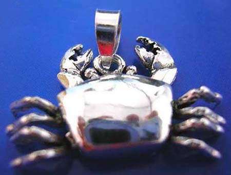  wholesale merchandise, crab design sterling silver 925 thailand made pendant with movable legs