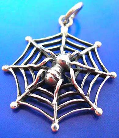  spider web pendant made of 925. sterling silver