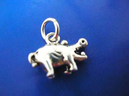  mini buffalo figure thai silver pendant sterling 925
