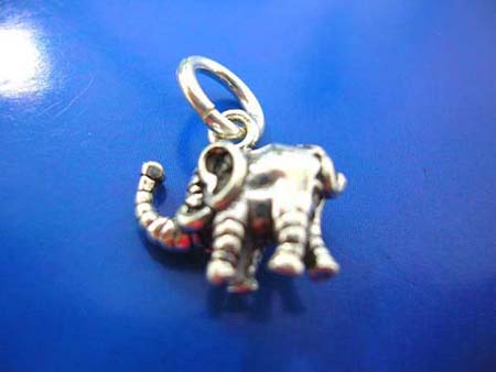  mini elephant figure thai silver pendant sterling 925