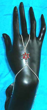 slave bracelet handflower sterling silver