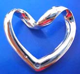  heart love sterling silver epndant with curve top
