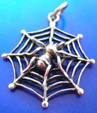 Spider web pendant made of 925. sterling silver