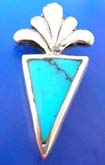 Sterling silver pendant in  shavel outline
