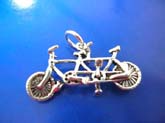 sterling silver 925 Thailand made pendant in twin bicycle design